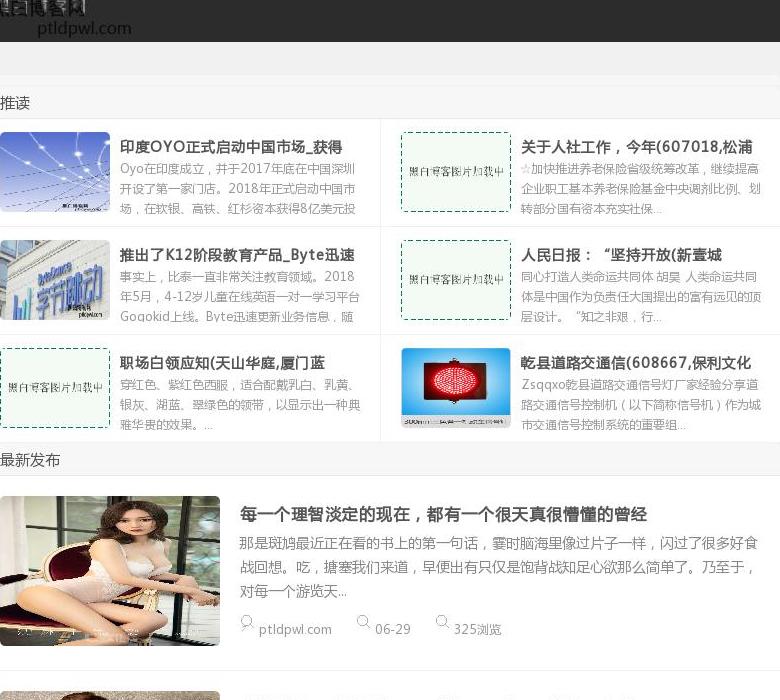 黑白博客站点缩略图