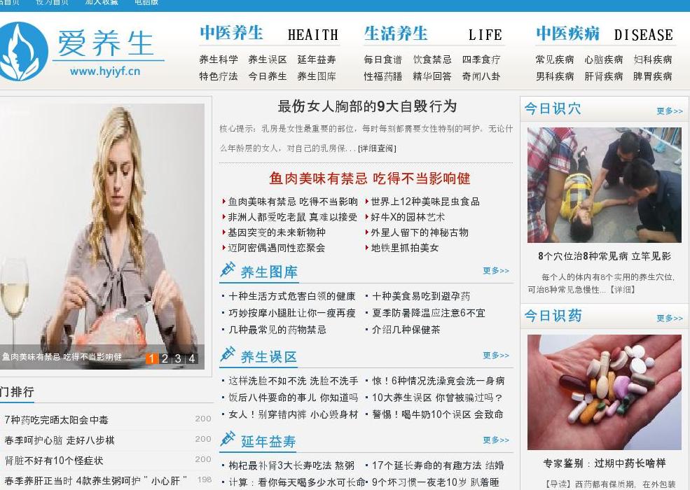 养生文章类站点缩略图