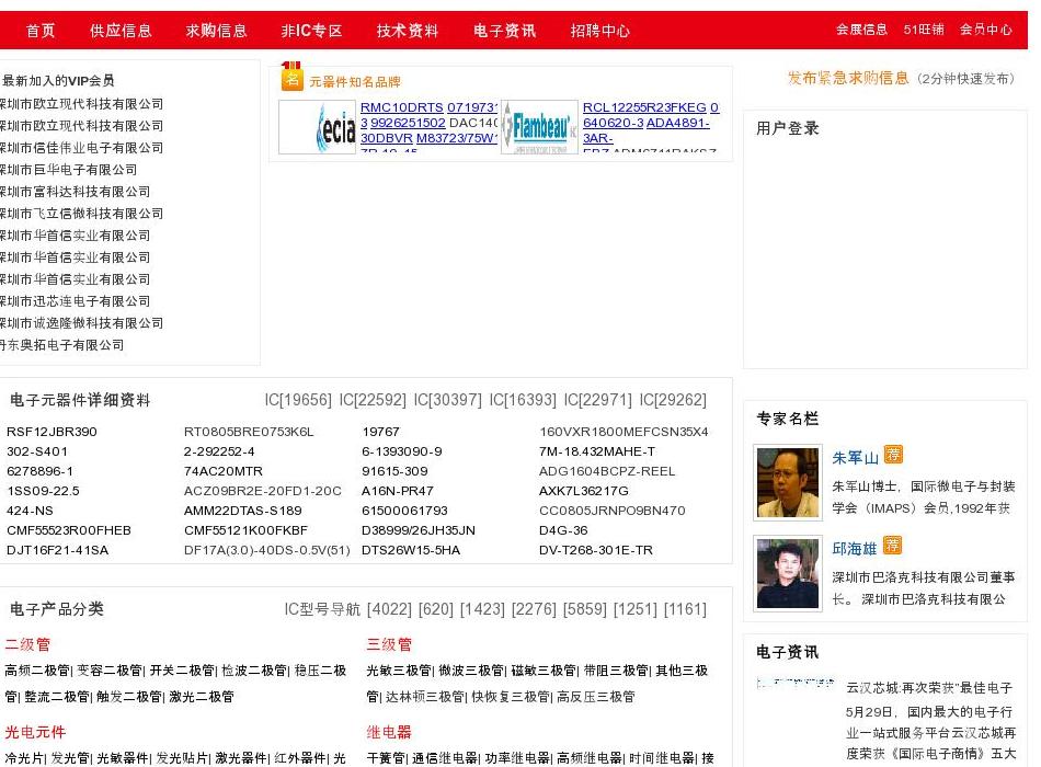 电子元器件站点缩略图