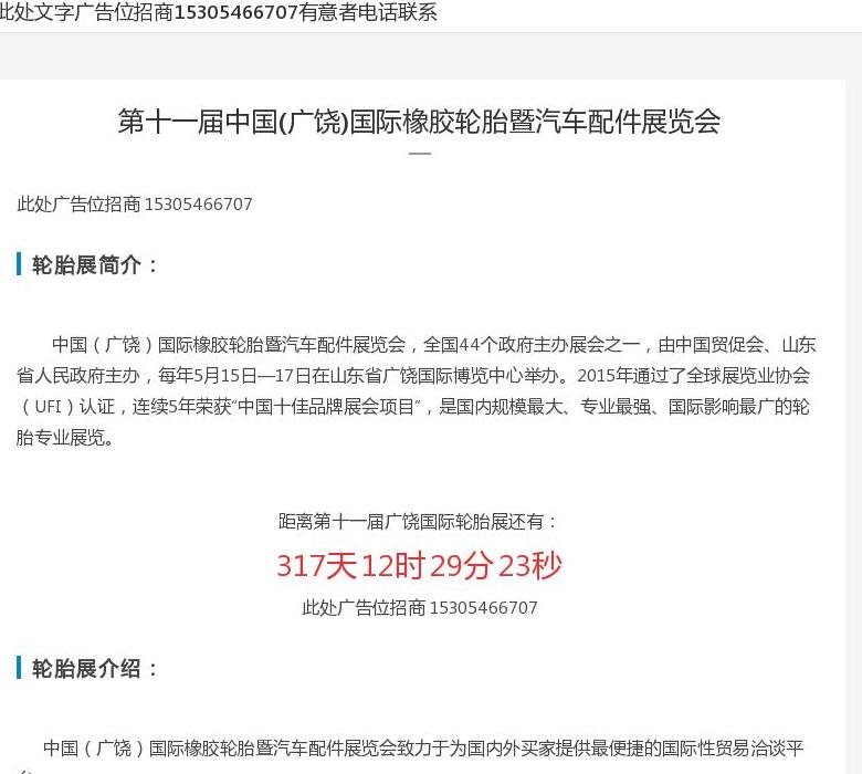 广饶轮胎展站点缩略图