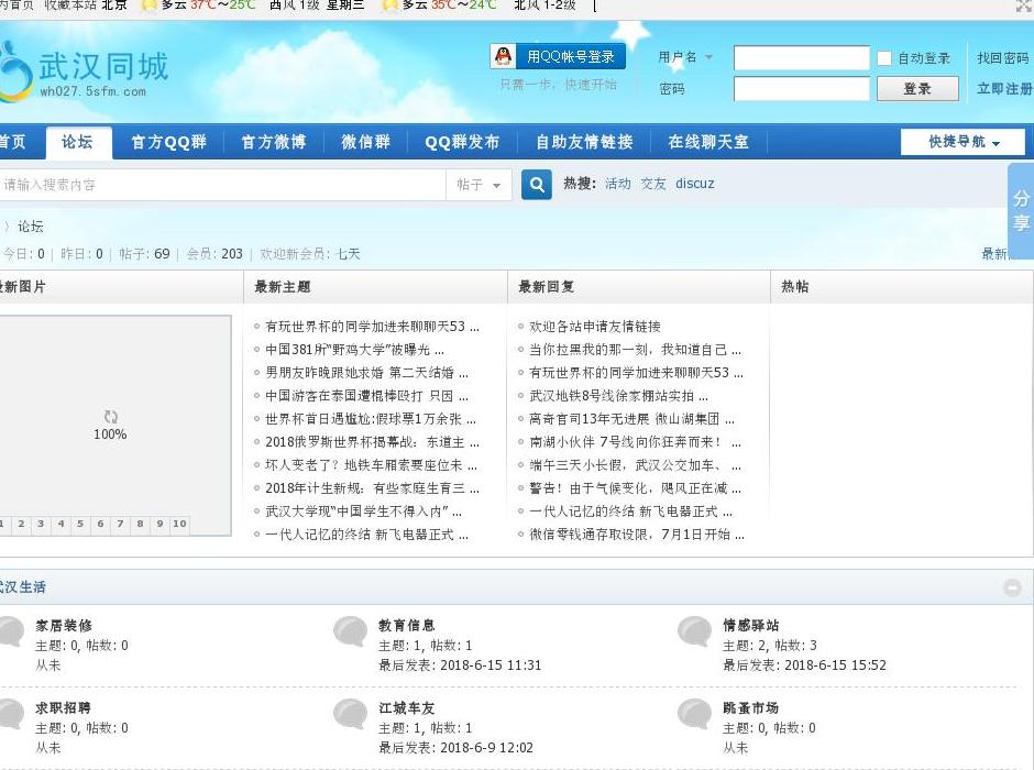 武汉同城论坛站点缩略图